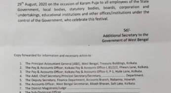 কুড়মিদের দাবি মেনে ২৯ আগস্ট করম পুজোয় সরকারি ছুটি ঘোষনা করল মমতা বন্দ্যোপাধ্যায়ের সরকার