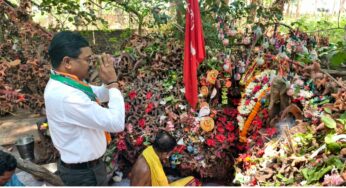 কালুয়াষাঁড় থানে মানত এবং পূজো দিয়ে নির্বাচনী প্রচার শুরু দুলালের